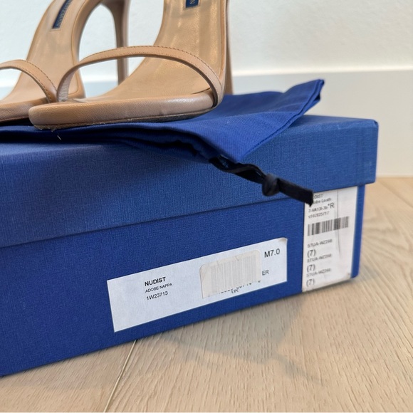 Stuart Weitzman Nudist Heels, Adobe Leather - Picture 8 of 16
